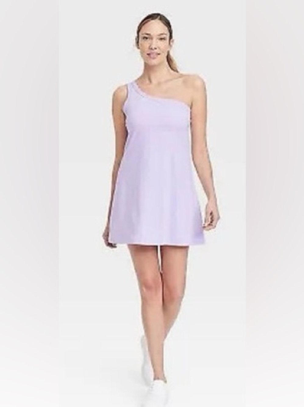 lavender All in Motion asymmetrical athletic dress